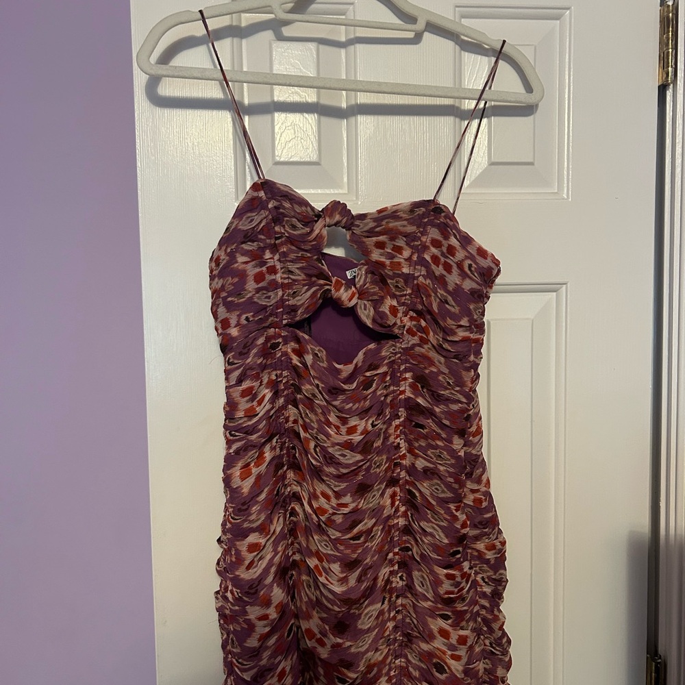 Zara Purple and Orange Dress